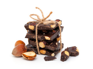 dark chocolate with hazelnuts