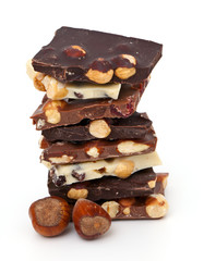 stack of assorted chocolate