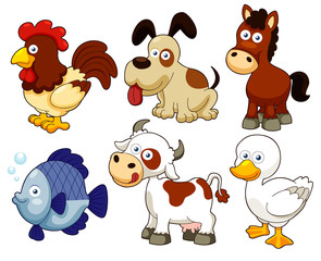 illustration of farm animals cartoon