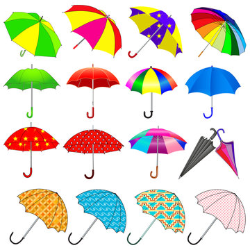 set of umbrellas from the rain