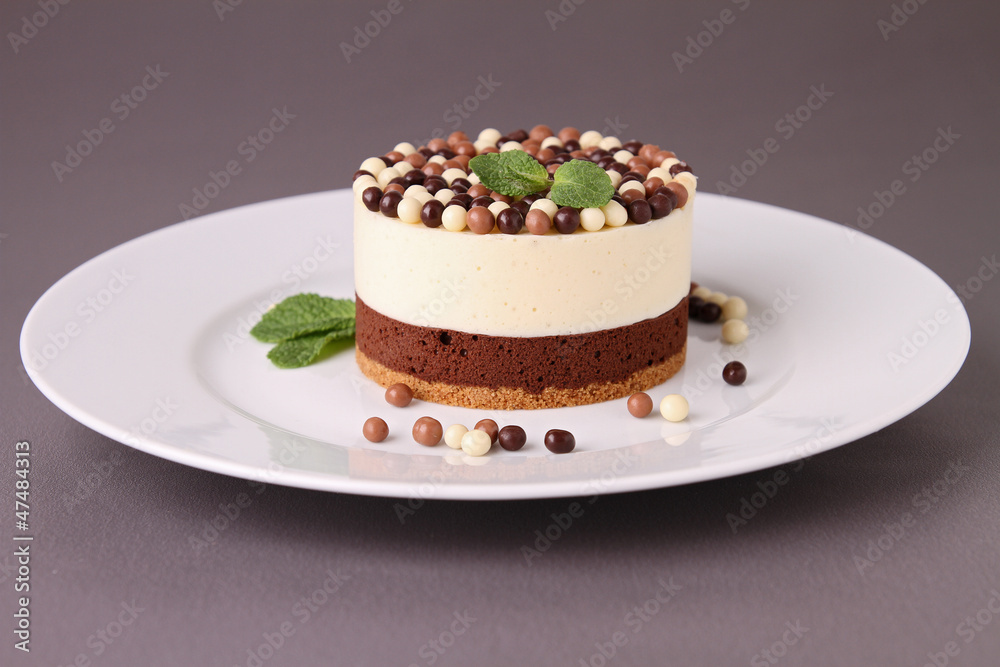 Wall mural gourmet chocolate mousse cake