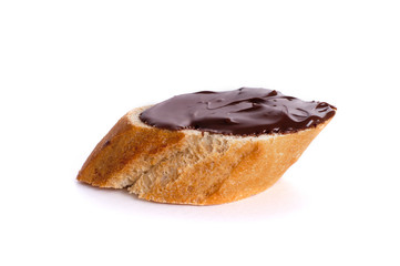 chocolate spread on baguette