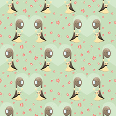 Naklejka premium seamless pattern with snail