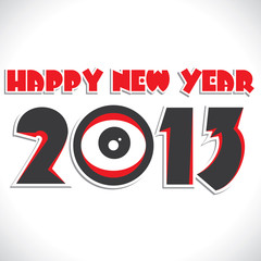 happy new year 2013 is design with finger