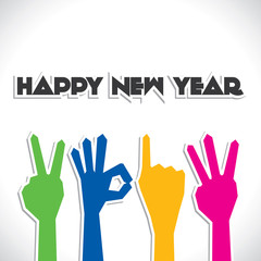 happy new year 2013 is design with finger - 47486149