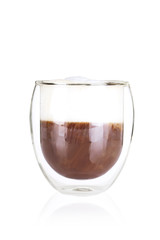 Cup of delicious cappuccino isolated on white
