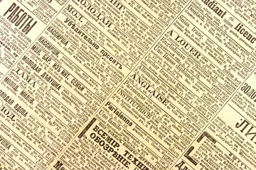 Crédence de cuisine en verre imprimé Journaux Vieux journal