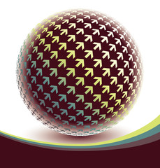 Digital arrow globe vector.