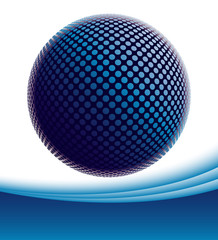 Colorful digital globe design vector.