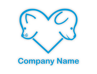 cat and dog logotype