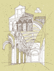 Sketching Historical Architecture in Italy: San Miniato
