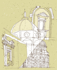 Sketching Historical Architecture in Italy: Basilica Florence