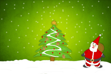 Santa Claus Paper Craft Background