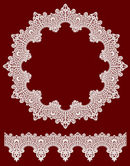 Round openwork lace border.