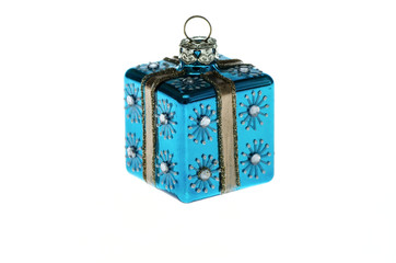 Blue Christmas tree toy.
