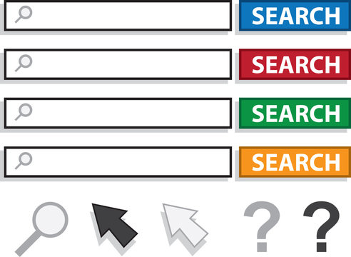 Isolated search boxes and icons