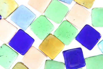 jewels or precious  mirror stones background isolated close