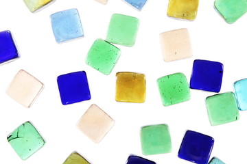 jewels or precious  mirror stones background isolated