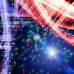 fantastic christmas wave design with snowflakes and stars