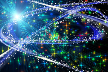 Fototapeta premium fantastic christmas wave design with snowflakes and stars