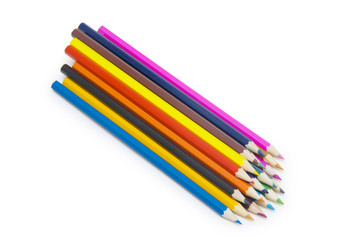 Fototapeta premium Color pencils isolated on white background