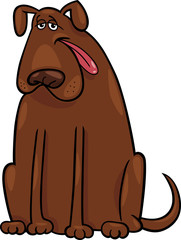 brown big dog cartoon illustration