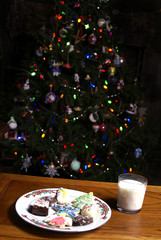 Christmas Cookies Milk and Tree