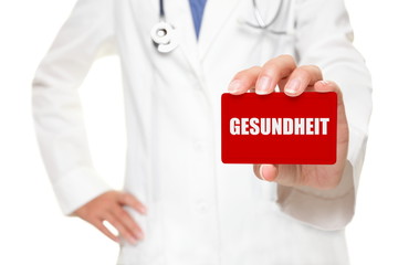 Arzt mit GESUNDHEIT Karte