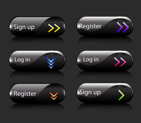 Vector register / subscribe buttons