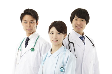 Fototapeta premium 男性、女性、医療3人