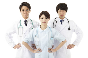 Fototapeta premium 男性、女性、医療3人