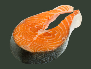 Slice of salmon.