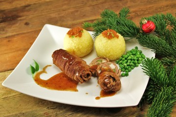gefüllte Rinderroulade zum Weihnachtsfest