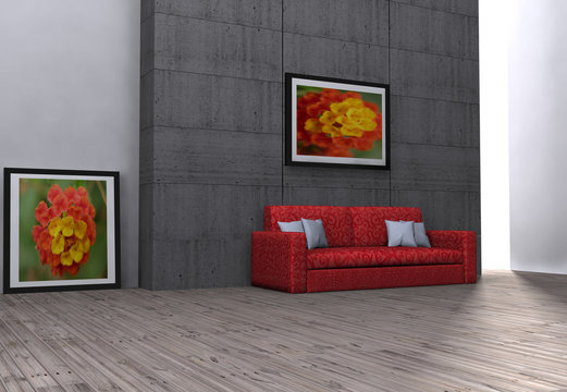 Design Couch in a modern room