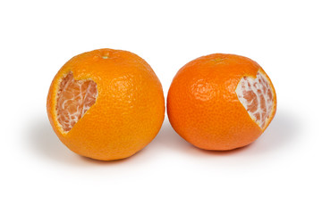 pair of tangerines with hearts