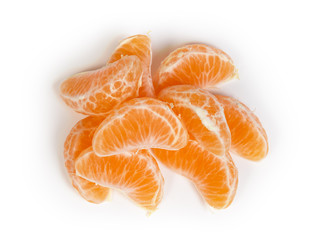 slices of tangerine from above