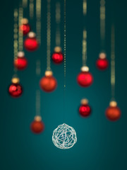 silver tangled christmas decoration