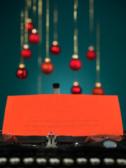 letter to santa written on typewriter