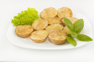 potatoes baked in their skins halves