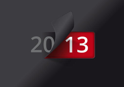 Carte de voeux 2013 - On tourne la page (version noire)