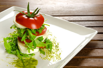 Caprese salad, traditional italian appetizer