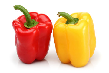 Red and yellow bell peppers