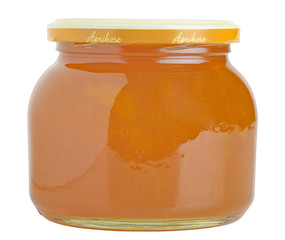 Apricot jam glass