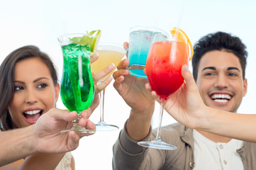 Group Of Friends Toasting Glasses