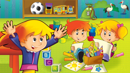 The cartoon kindergarten - fun and play