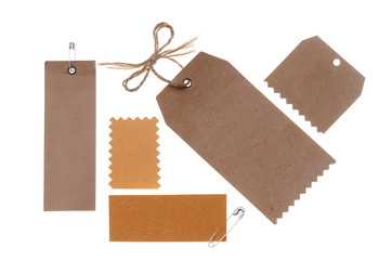 blank cardboard paper labels