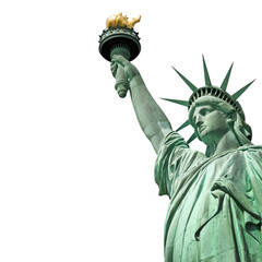 Statue de la liberté, isolé, fond blanc - New York, USA