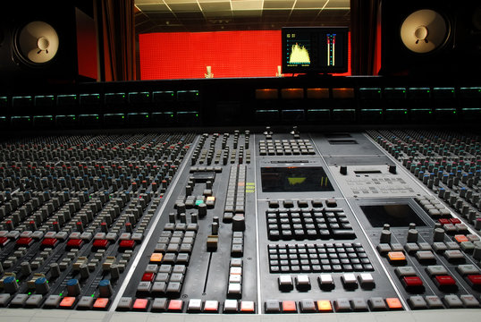 recording desk sound studio