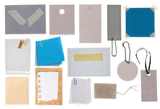  blue paper notes and tags