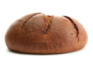 tasty rye bread, isolated on white
